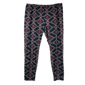 Just Be Soft Southwest Aztec Geometric Design Leggings